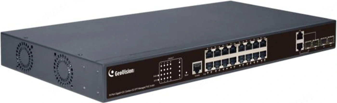 Switch PoE 16 cổng Gigabit L2+ quản lý web GV-APOE1612